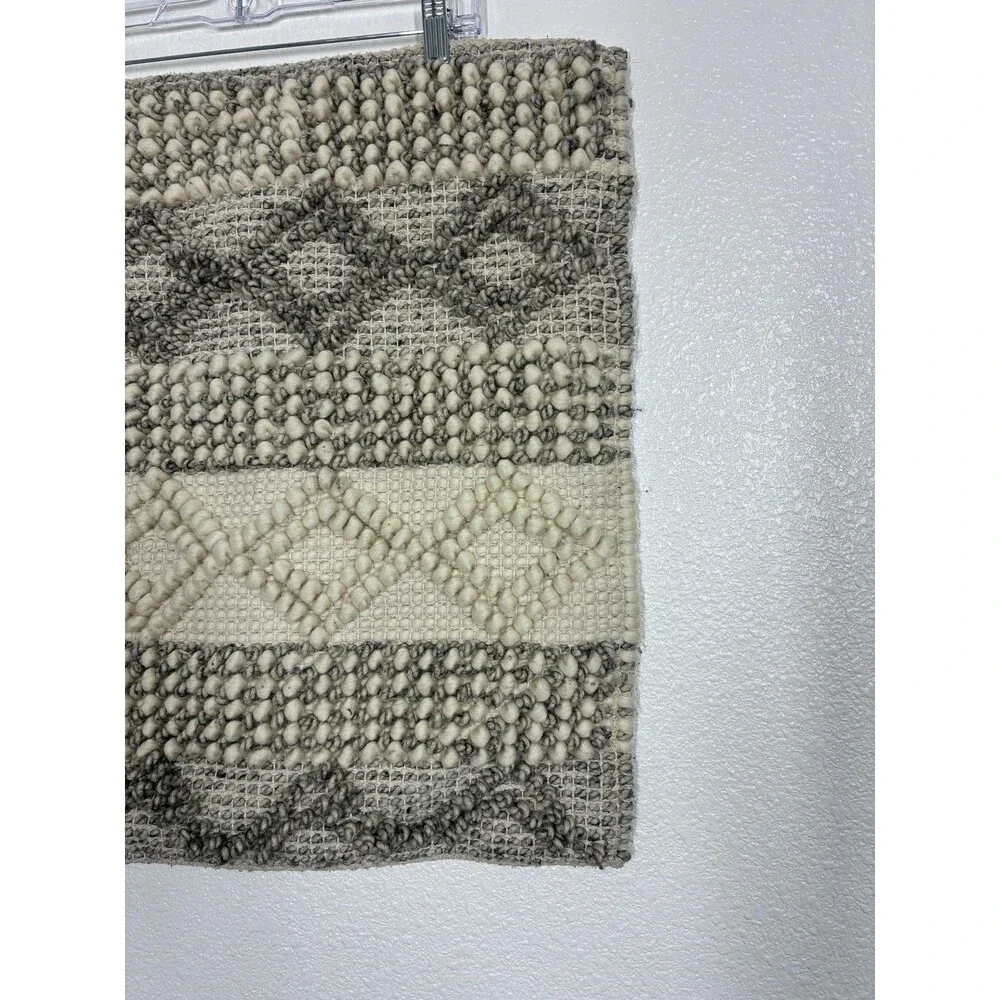 Magnolia Home Joanna Gaines Pillow Cover 20x20 Beige Wool Farmhouse Textured